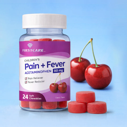 Introducing FirstCare Children's Acetaminophen 80 mg in Cherry Flavor