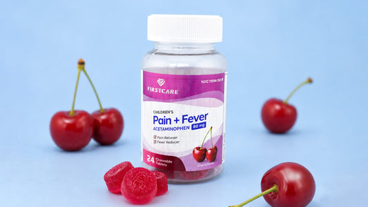 Introducing FirstCare Children's Acetaminophen 80 mg in Cherry Flavor