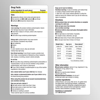 Children's Acetaminophen 80 mg - Cherry