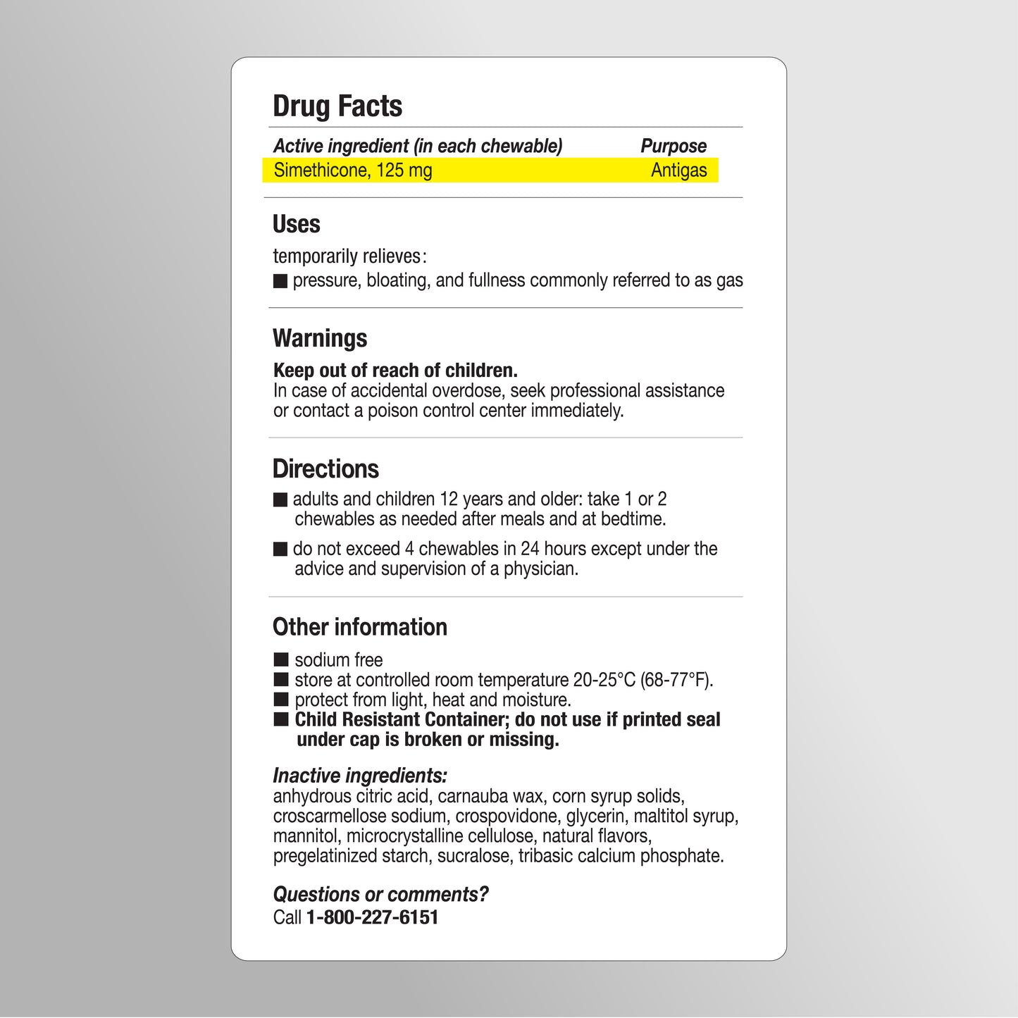 COMING SOON: Simethicone Gas Relief 125 mg - Cherry Creme