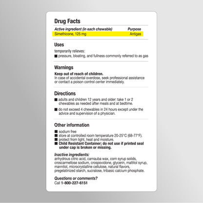 COMING SOON: Simethicone Gas Relief 125 mg - Cherry Creme